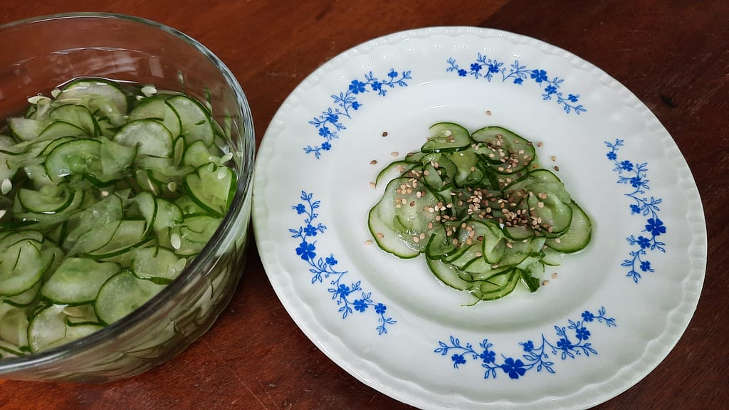 Sunomono - pepino japonês agridoce