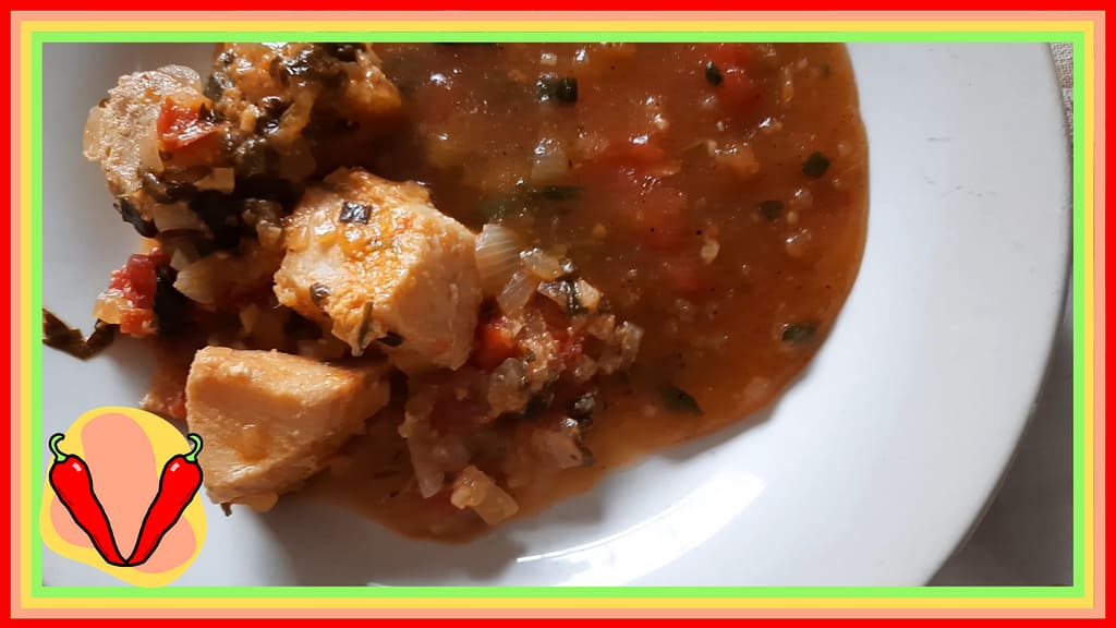 Guiso de pescado cortado en cubitos a la brasileña Guiso de pescado cortado en cubitos a la brasileña