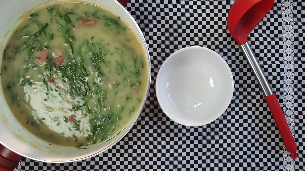 Caldo verde (Portuguese green broth), perfect for a cold winter night