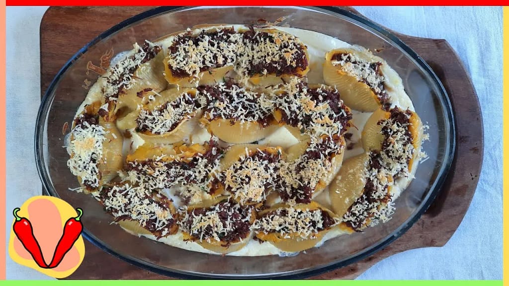 Conchiglione com Abóbora e Carne Seca: A Receita Cremosa que Vai Impressionar Conchiglione com Abóbora e Carne Seca: A Receita Cremosa que Vai Impressionar